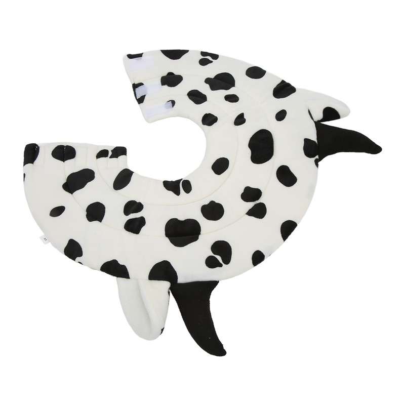 Cat Elizabeth Cone Cartoon Adjustable Cow Pattern After Surgery Recovery
