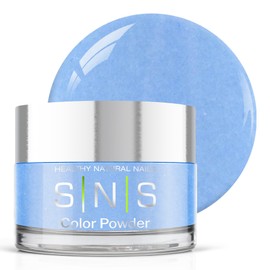 SNS Nail Dip Powder - Great Blue Hole (Blue Cream) - Long-Lasting Dip Colors for Healthier Nails - Professional & DIY Use - 0.5 oz