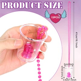 Bachelorette Party Favors Shot Cups,Color Changing Valentines Day Gifts for Her,Funny Gag Unique Gifts Wine Glasses Crystal Glassware Cups Shot Cups Gifts for Women Girls (Pink)