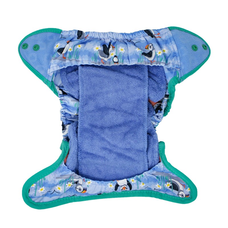Pop in Nappy with Press Stud - Blue