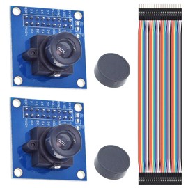 DAOKI 2PCS OV7670 Camera Module 640x480 0.3Mega 300KP VGA CMOS I2C Module for Arduino ARM with Blue Dupont Cable