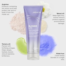 Blonde Life Violet Conditioner | For Cool & Bright Blonde Hair | Neutralize Brassy Tones | Banish Yellow Tones | Boost Shine | Sulfate Free | With Monoi & Tamanu Oil