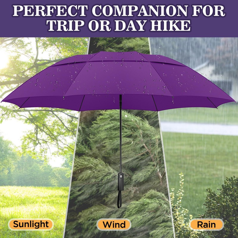 ZOMAKE Umbrella, Storm Resistant Pocket Umbrella, Large, 54 Inch Golf
