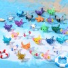 Guiqulai 72 Pcs Mini Resin Axolotl Figures, 3 Styles Resin