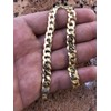 HarlemBling Men's Cuban Link Bracelet 14k Gold Over Solid 925