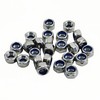M8 x 1.25mm Nylon Insert Hex Lock Nuts, 304 Stainless