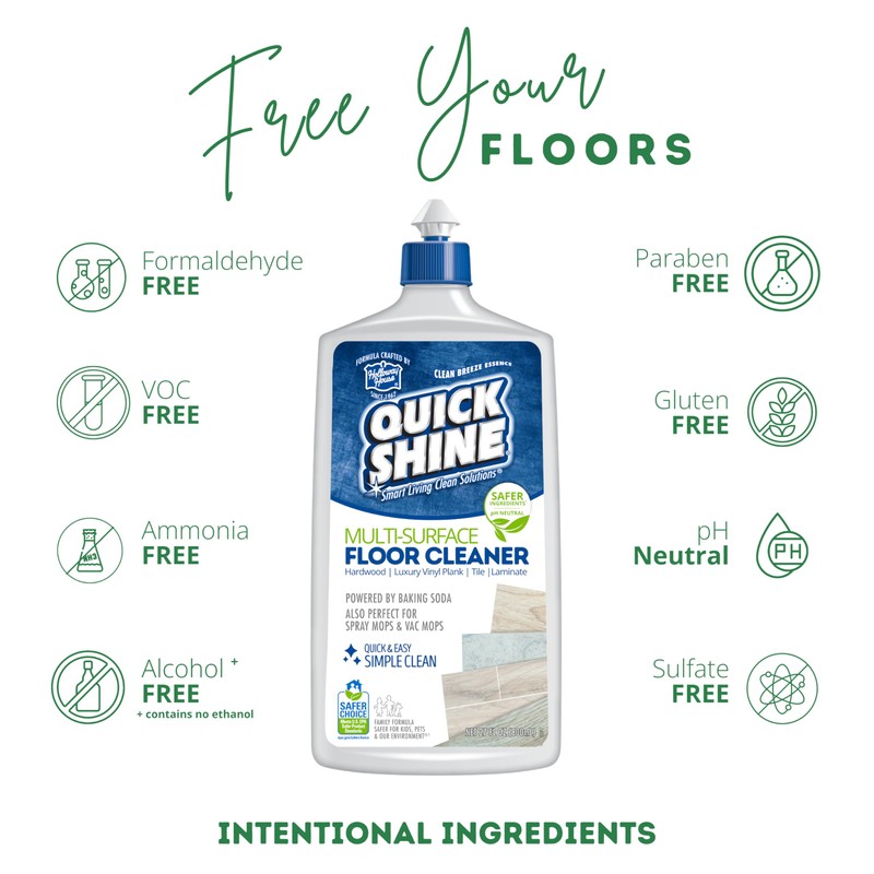 Quick Shine Multi Surface Floor Cleaner & Floor Polish w/Clean
