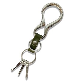 Dickies Carabiner Key Chain (Brand Logo/Simple), Brand Key Holder (Easy to Remove / Total Length 5.5 inches (140 mm), Carabiner, Stylish, green
