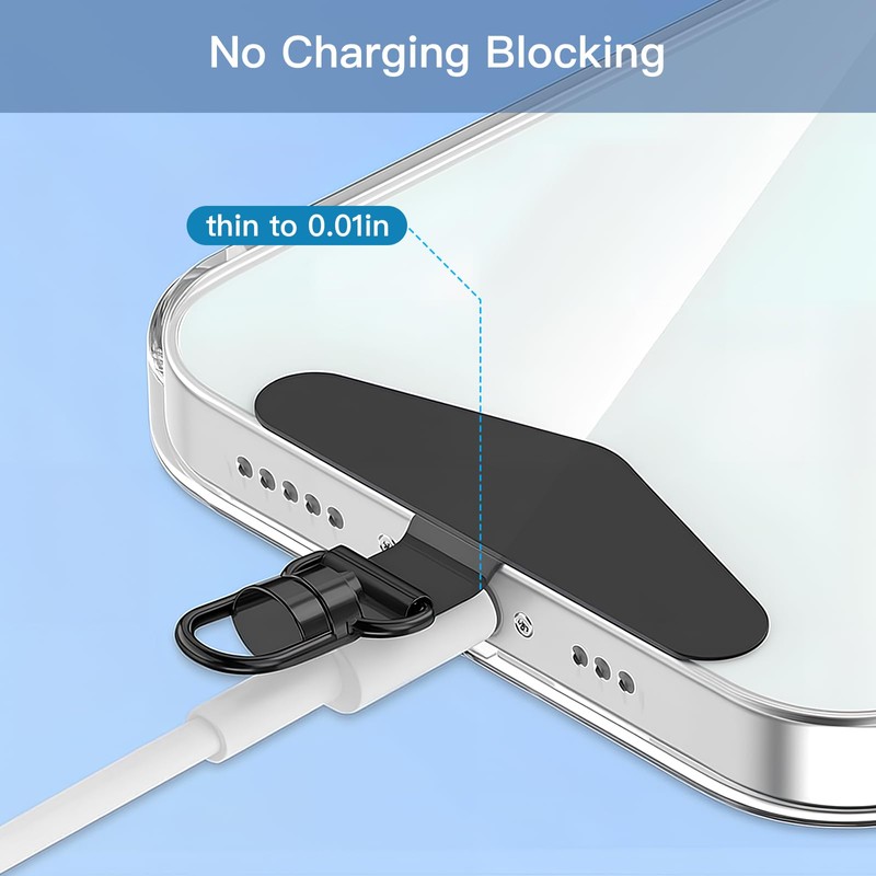 cmetta 2 PCS 360°Rotatable Metal Phone Tether Tab for iPhone，Cell