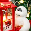 Snowman Christmas Tree Topper, 11 Inch Poseable Handmade Snow Monster