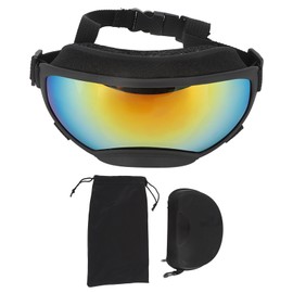 Large Dog Sunglasses UV Protection Windproof Anti Fog Adjustable Dog Goggles for Outdoor Dogs Eye Safety Red
