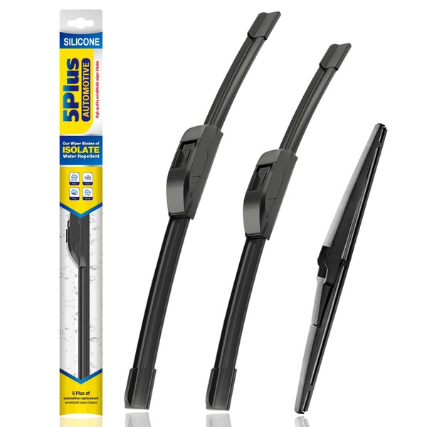 5 PLUS 5 PLUS? Silicone Windshield Wipers Replacement for 2001-2007