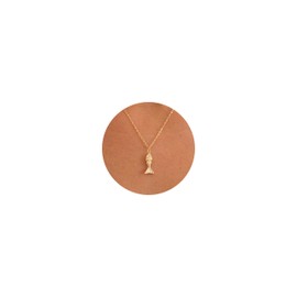 GUOKE Gold Cute Fish Necklace for Women – 14K Gold Plated Fish Pendant, Dainty Ocean Minimalist Jewelry for Her