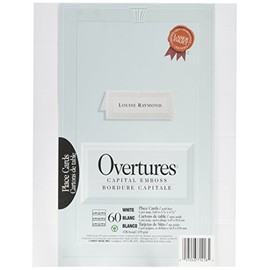 St. James Overtures Capital Emboss White Place Cards, Pack of 60