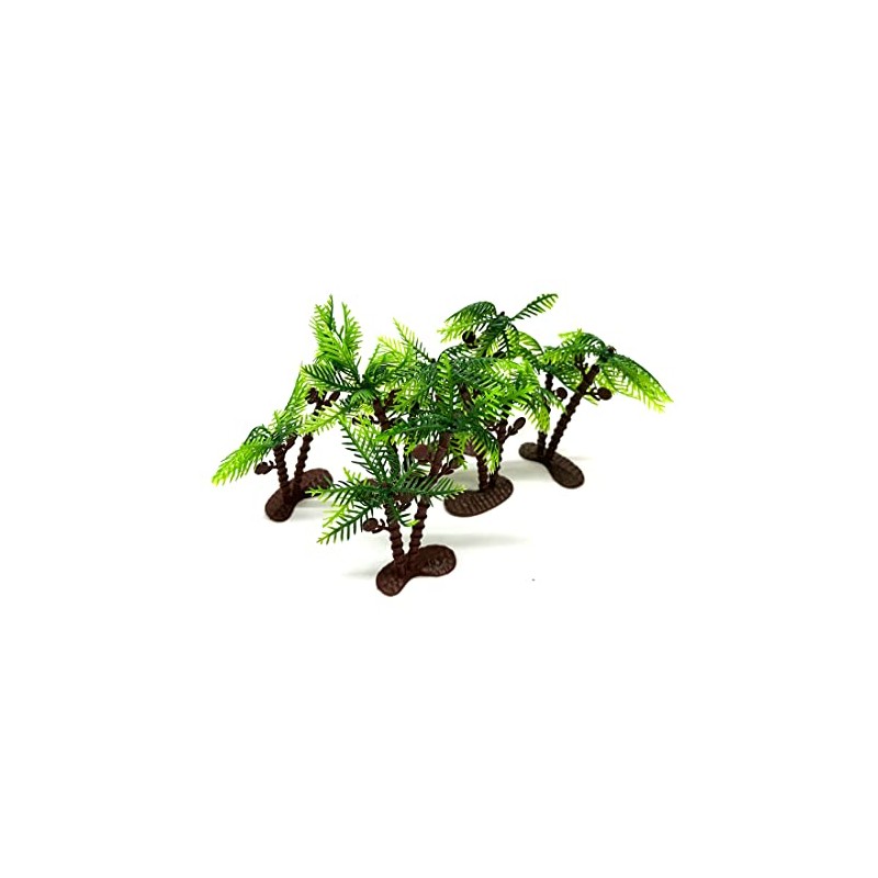 Mini Plastic Artificial Palms Trees 6PC