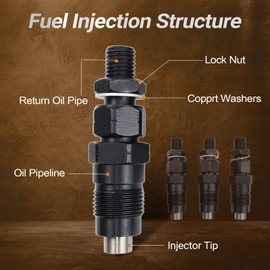 ackacoo 4PCS MM43594101 MM435-94101 Fuel Injectors Set 304-3540 093500-3840 for Mit-subishi L2C L2E L3C L3E2 S4Q2 S6S L3E S3L S4L S3L2 S4L2 S4S Engine For V-ol-vo EC14 EC15 EC20 Excavator Doosan Solar