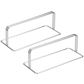 PATIKIL Baffle Desk Divider Clamp, 2 Pcs Punch-Free Base Desk Shield Clamp Desk Divider Partition Clamp Privacy Panel Bracket Holder for DEST Partition Support Desk, Silver