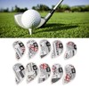 10 Pcs PU Leather Club Protective Iron Headcover, Deluxe Interior