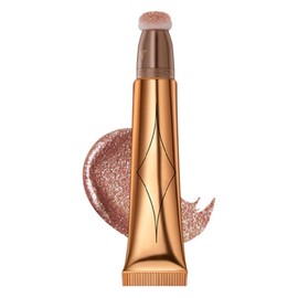Ofanyia Liquid Highlighter Beauty Wand, Liquid Face Highlighter with Soft Cushion Applicator, Smooth Creamy Matte Shimmer Liquid Highlighter Wand, Lightweight Blendable Body Face Highlighter Makeup (05# Rose Gold Highlighter)