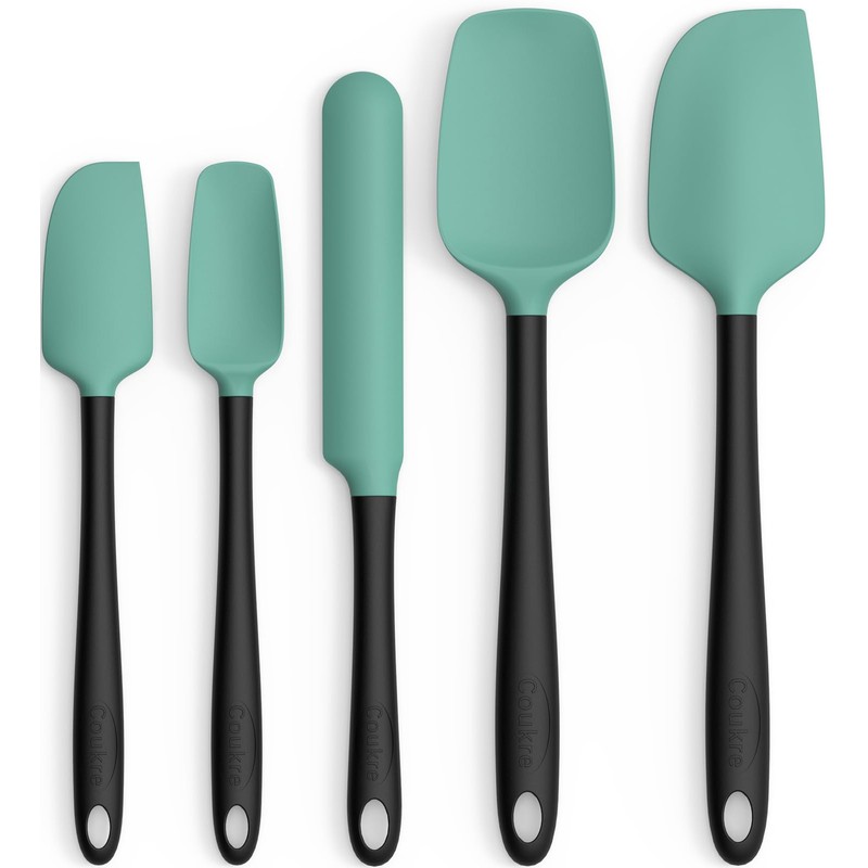 Coukre Silicone Spatula Set of 5,High Temperature Resistant, Food Grade