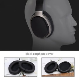 ECSiNG 1 Pair Earpads Compatible with Srhythm NC25/NC35 Headphones Replacement Leather Soft Foam Ear Cushions Headset Repair Parts Black