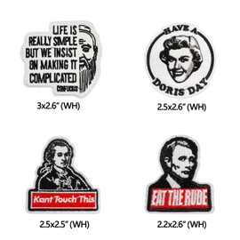 Lovezzr 11Pcs Funny Celebrity Sayings Iron On/Sew On Patches Embroidered Applique for Jackets Backpacks Jeans Clothes
