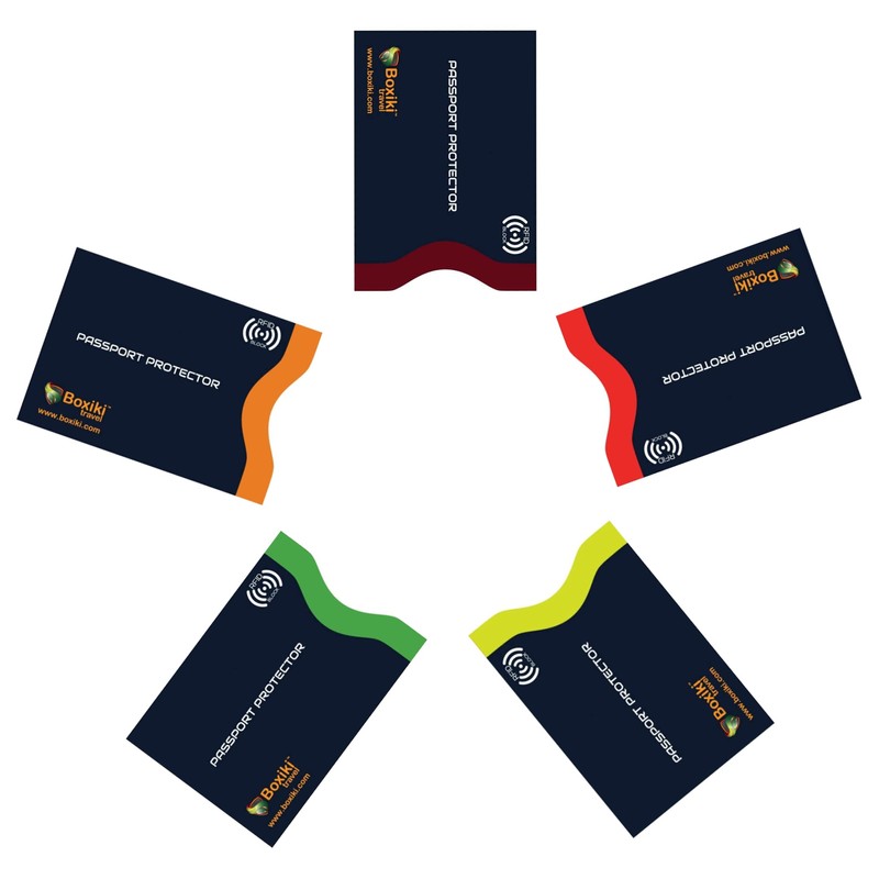 RFID Blocking Passport Sleeves (5-PCS) – Color-Coded Travel Organizers for