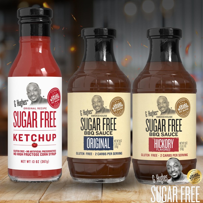 G Hughes Sugar Free, BBQ Sauces & Ketchup Bundle -