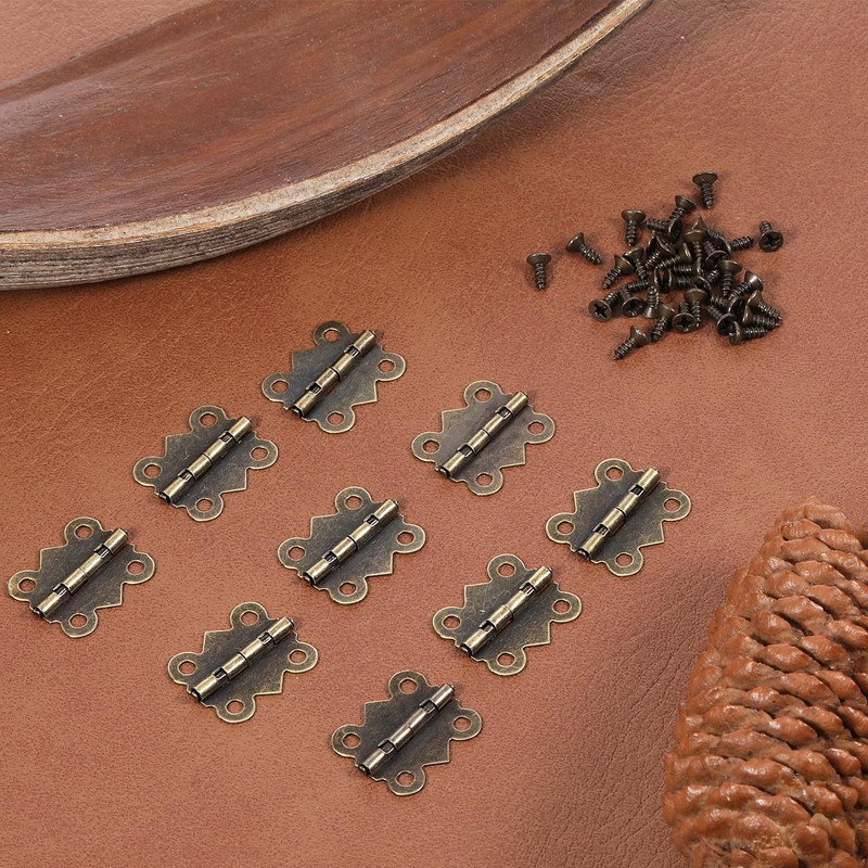 12 Pcs Small Butterfly Hinge for Craft Antique Bronze Hinges
