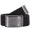 2Stoned Fabric Belt Black 4 cm Wide with Matte Buckle