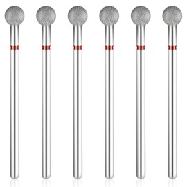 6 Pcs Nail Drill Bits Ball Bit Nail Drill Cuticle Bit For Nail Drill 3/32'' Cleaning Nail Bits Professional Cuticle Drill Bits for Acrylic Manicure Pedicure Cuticle Gel Polishing
