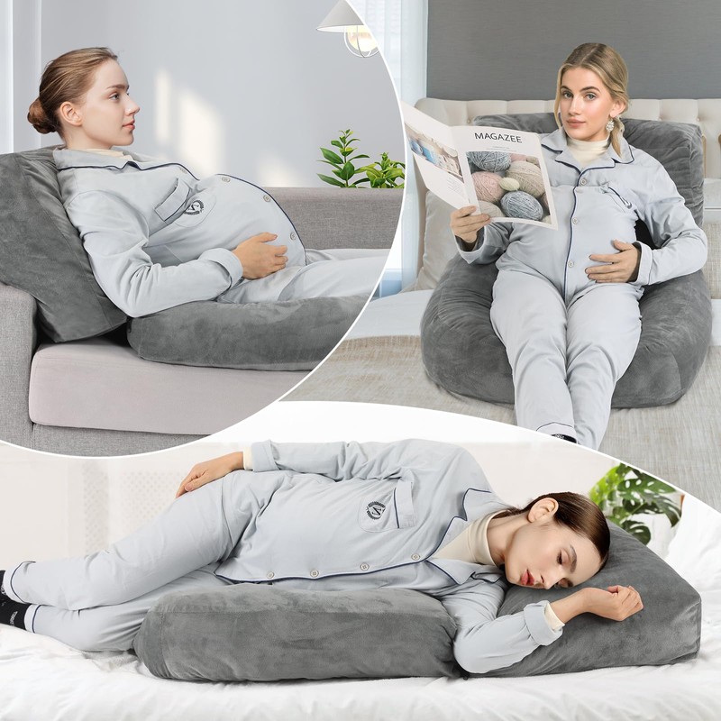 Pregnancy Pillows for Sleeping, 45.3 Inch Pregnancy Massage Pillow Full
