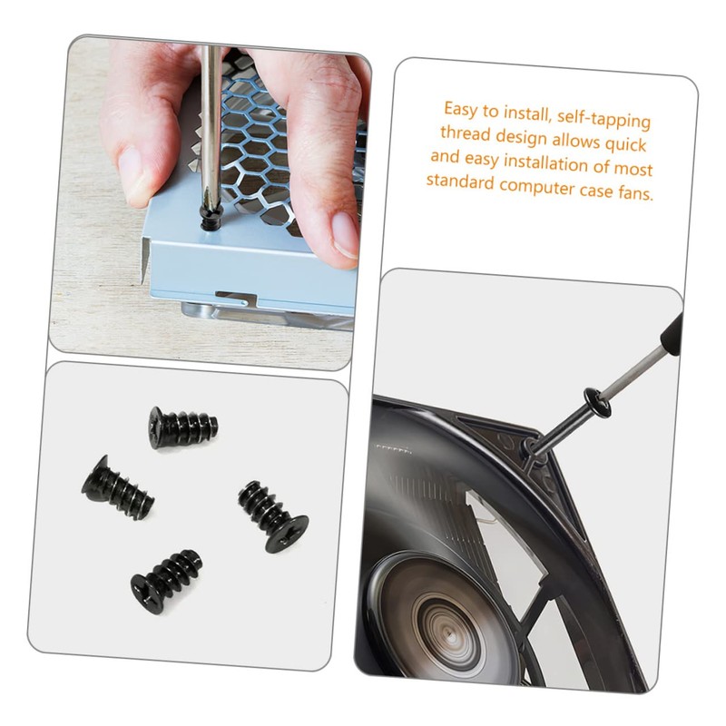 MERRYHAPY Building Kit 50pcs Fan Mounting Screws Self-Tapping Computer Case