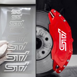 STI Subaru Brake Caliper Sticker Cool Heat Resistant Reflective Waterproof (Ginyaku)
