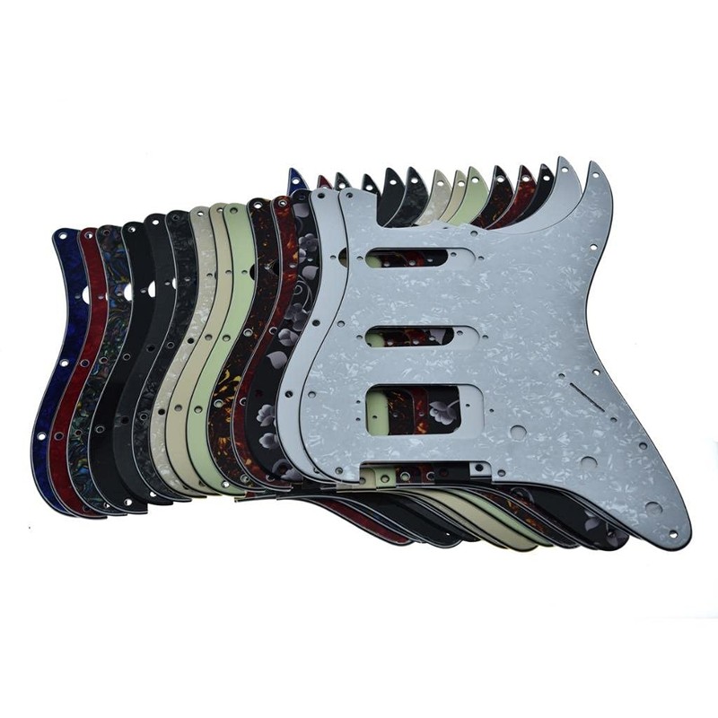 Dopro 11-Hole Strat HSS Guitar Pickguard 3-Screw Humbucking Pickup Mount