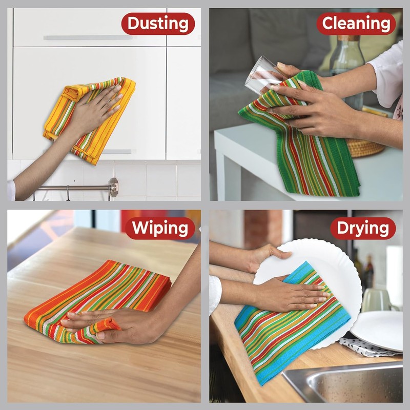 Urban Villa Kitchen Towels 100% Cotton Dish Towels for Kitchen(Set