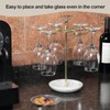 Wine Glass Holder, 6 Hooks Marble Base Stemware Rack Freestanding