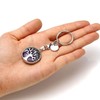JSDDE Natural Amethyst Crystal Keyring Silver Life Tree Healing Crystals