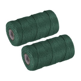 MECCANIXITY 328 Feet 2mm Garden Twine, Indoor and Outdoor Twine for DIY Projects, Dark Green Pack of 2