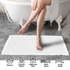 ZALL Waffle Bath Mat White Super Absorbent Non Slip Bathroom