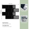 10 Sheet Thicker Subway Tiles Black Peel and Stick Backsplash,12.6"x10.6"