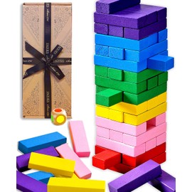 Jaques of London Colour Tumble Tower Game | Wooden Toys for 3 4 5 Year Old Girls & Boys | Wooden Games | Stacking Board Games for Kids
