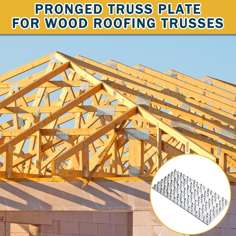 Shimeyao 15 Pcs 4x8 Inch Pronged Truss Mending Plates Galvanized