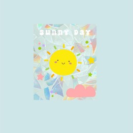 1PCS Anti-Collision Decals to Save Birds from Window Collisions,Non Adhesive Prismatic Vinyl Window Clings, Rainbow Stickers (Sunny Days)