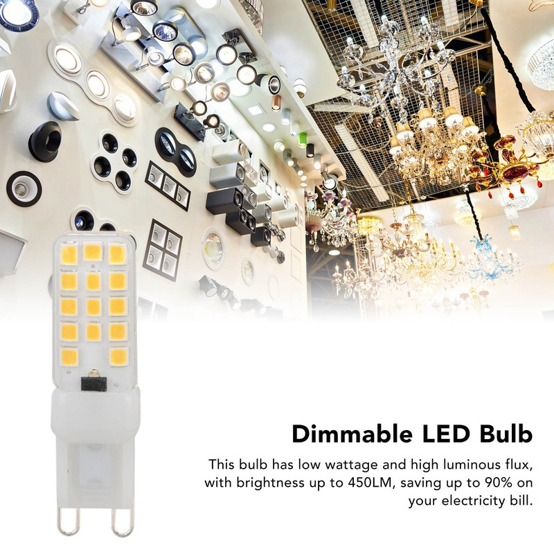 6PCS G9 LED Light Bulb Dimmable 5W 450LM 28 Beads