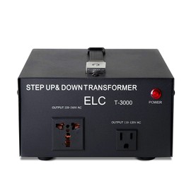 ELC T-3000 3000-Watt Voltage Converter Transformer w/ Circuit Breaker Protection