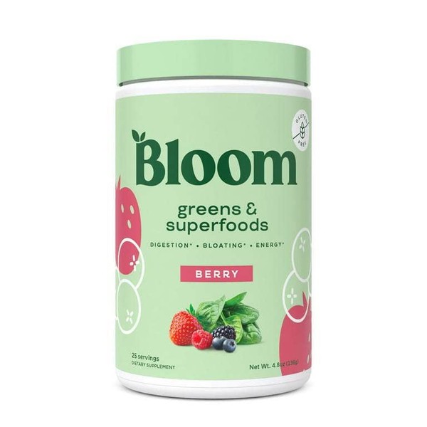 Bloom Jugo Verde en Polvo Sabor Berry 136 Gramos 25 Servicios