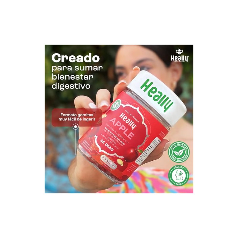 Gomitas de Vinagre de Manzana con Jengibre e Inulina HEALLY