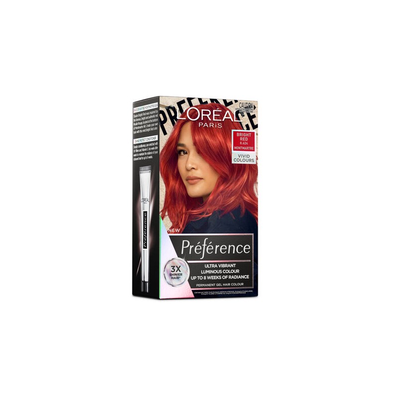 L'Oreal Preference Vivids Permanent Hair Colour 8.624 Bright Red