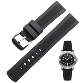 Aoeiwv FKM Rubber Watch Strap Double Textured Brushed Fluororubber 20mm 22mm Quick Release Soft Durable Breathable FKM Rubber Strap Universal Replacement Band for Men Women